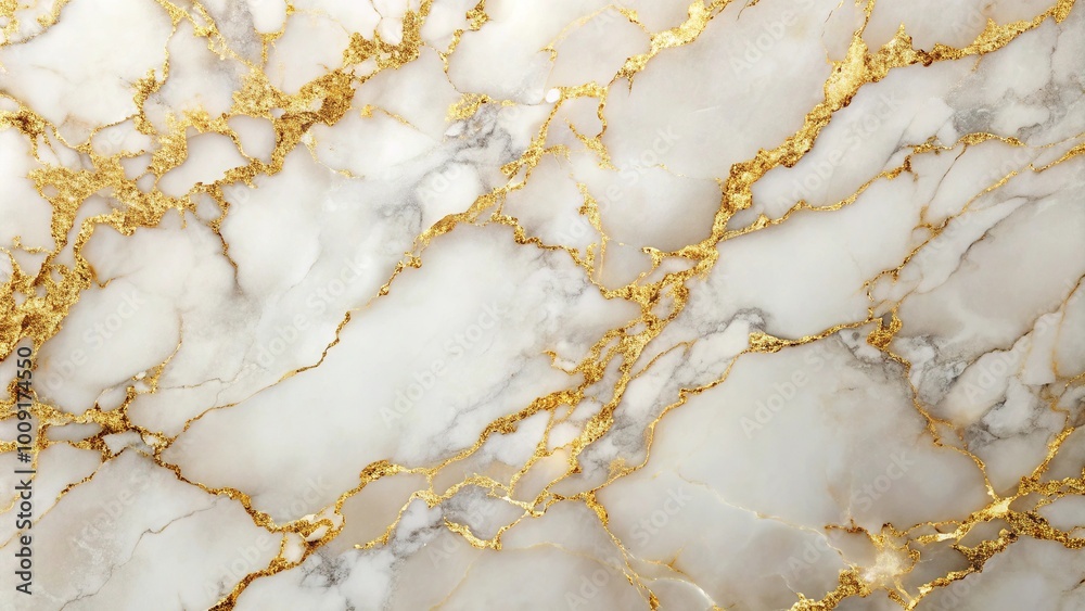 Elegant marble texture with gold accents close-up