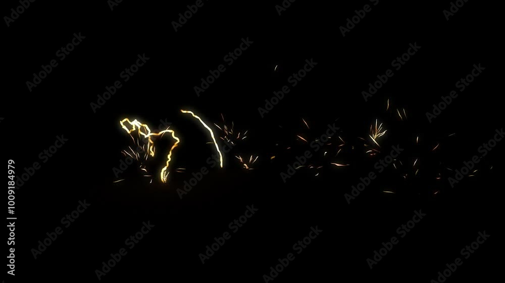 electric energy animation on ground