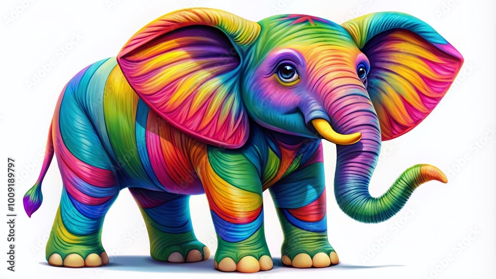 Fototapeta premium Cute and Simple Elephant Clipart for Kids' Crafts, Educational Materials, and Fun Designs