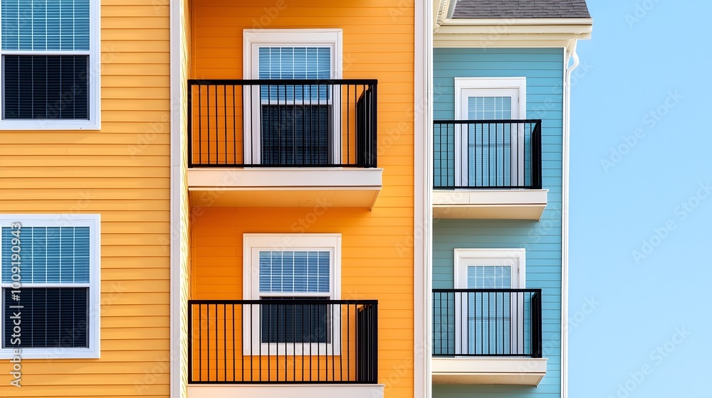 Fototapeta premium Investment Risk Skyrockets Amid Housing Bubble Collapse - Property Management and Commercial Real Estate Face Challenges as Investor Panic and Construction Slowdown Loom