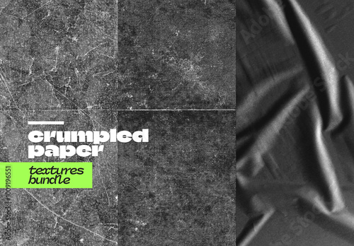 Crumpled Paper Overlay Texture Bundle for Backgrounds