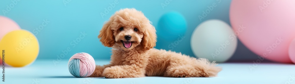 A small, fluffy dog with big brown eyes looks at the camera with a happy expression. A small, fluffy dog with big brown eyes looks at the camera with a happy expression.