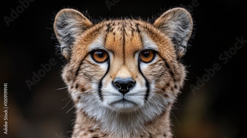 Cheetah Portrait with Intense Gaze