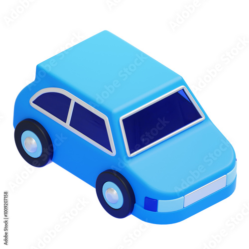 PNG 3D hatchback icon isolated on a white background