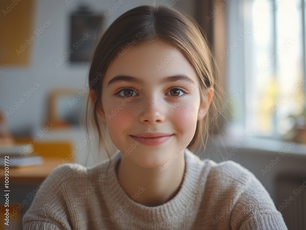 Young Girl with Smile Young Girl with Smile