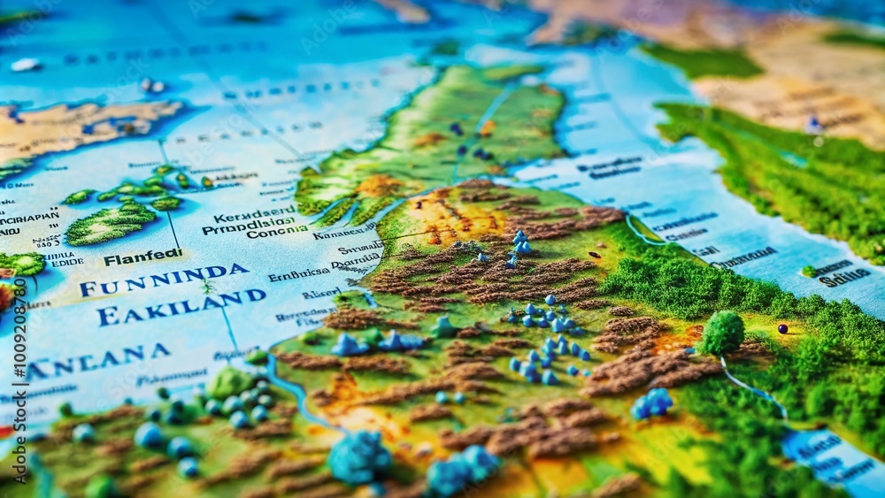 Detailed Finland Map Showing Major Cities, Regions, and Geographic Features for Travel and Education Detailed Finland Map Showing Major Cities, Regions, and Geographic Features for Travel and Education