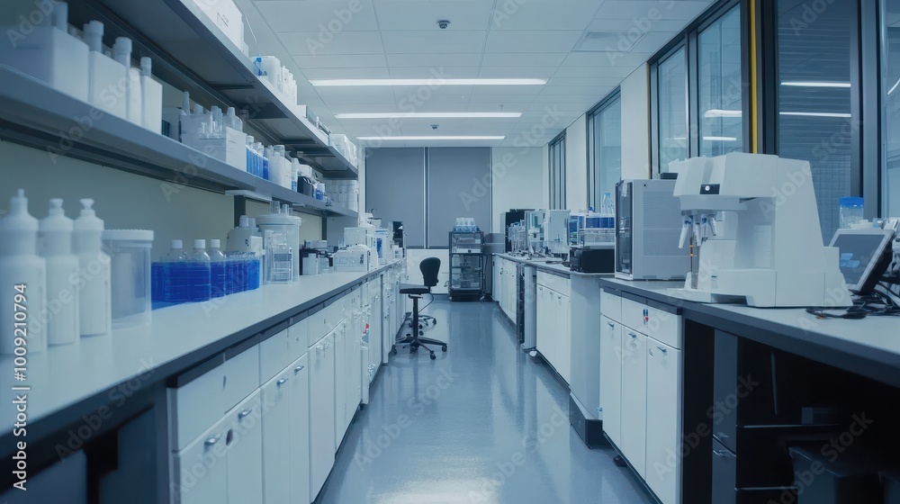 High-Tech Medical Laboratory with Advanced Equipment and Supplies High-Tech Medical Laboratory with Advanced Equipment and Supplies