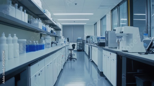 High-Tech Medical Laboratory with Advanced Equipment and Supplies