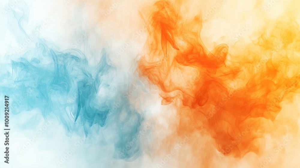 Naklejka premium Abstract Background Illustration in Soft Pastel Orange and Blue Smock Painting Style