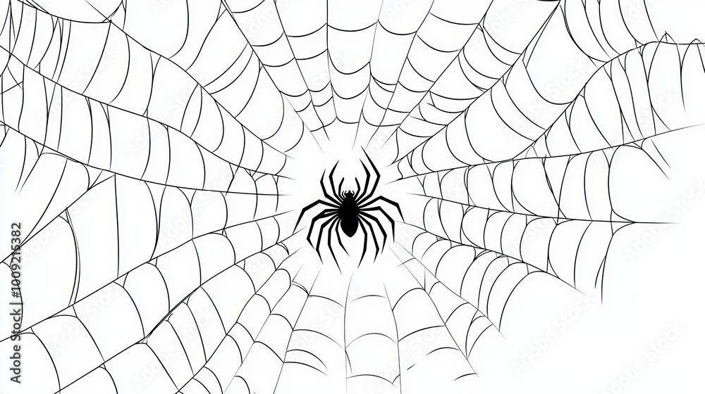 Obraz premium spider web halloween element design