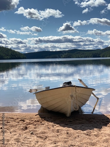 Boat on a lake