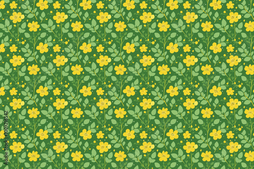 Green Mustard leaves pattern vector background