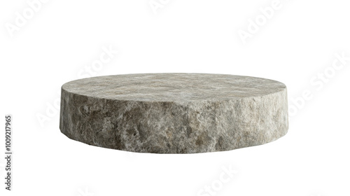 A minimalist stone platform showcasing natural textures and serene design aesthetics, on the transparent background. PNG Format