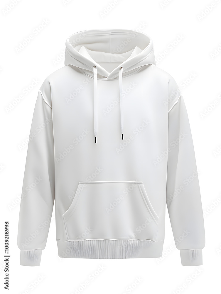 A white hoodie sweatshirt floating in the air mock up, isolated on white background A white hoodie sweatshirt floating in the air mock up, isolated on white background