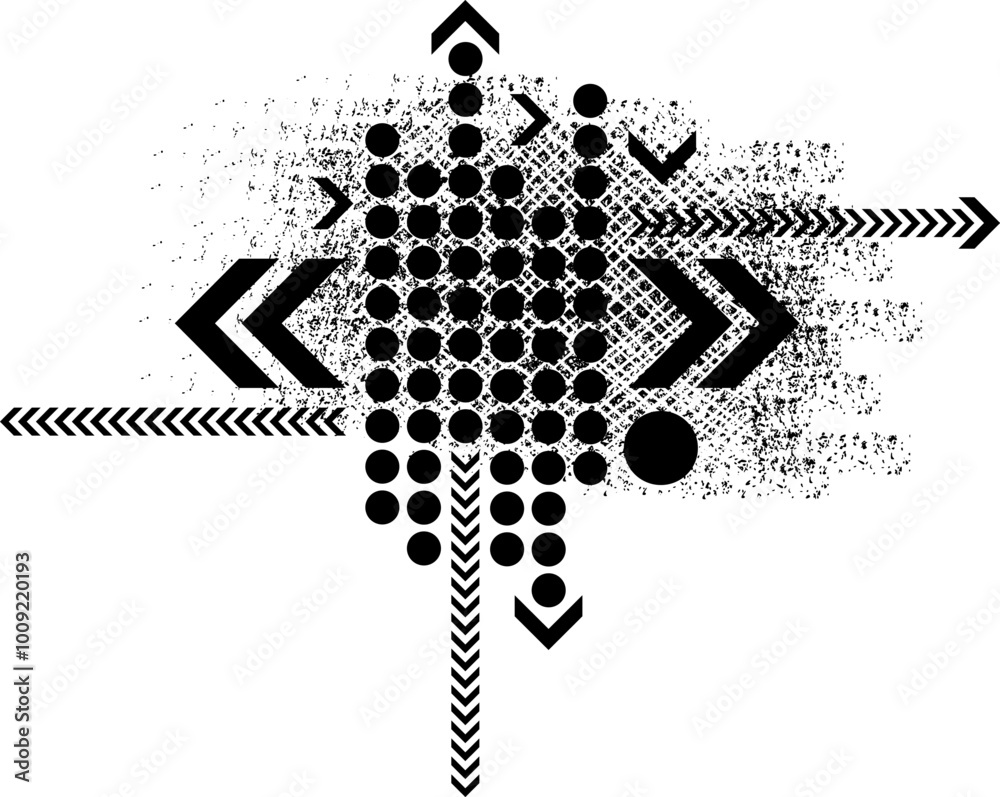 Abstrakte Vektor Formen - Grunge - Design Elemente Set - Kunst