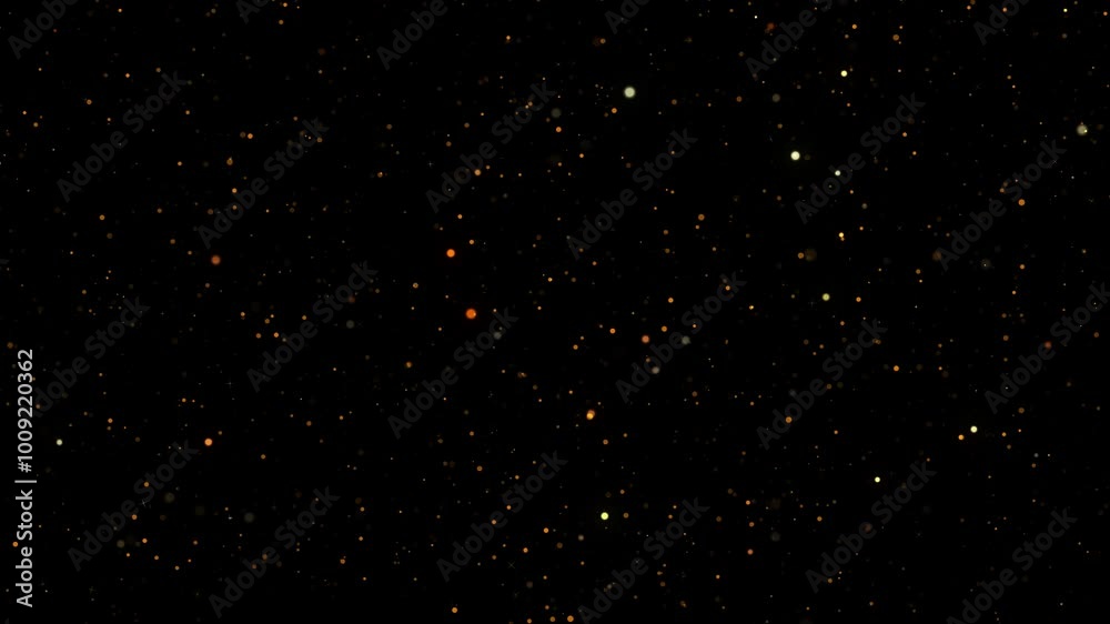 Falling twinkling and sparkling gold particles animation for christmas, wedding or other celebration, concepts, ideas, 4k, transparent background with alpha channel