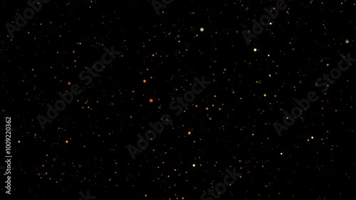 Falling twinkling and sparkling gold particles animation for christmas, wedding or other celebration, concepts, ideas, 4k, transparent background with alpha channel