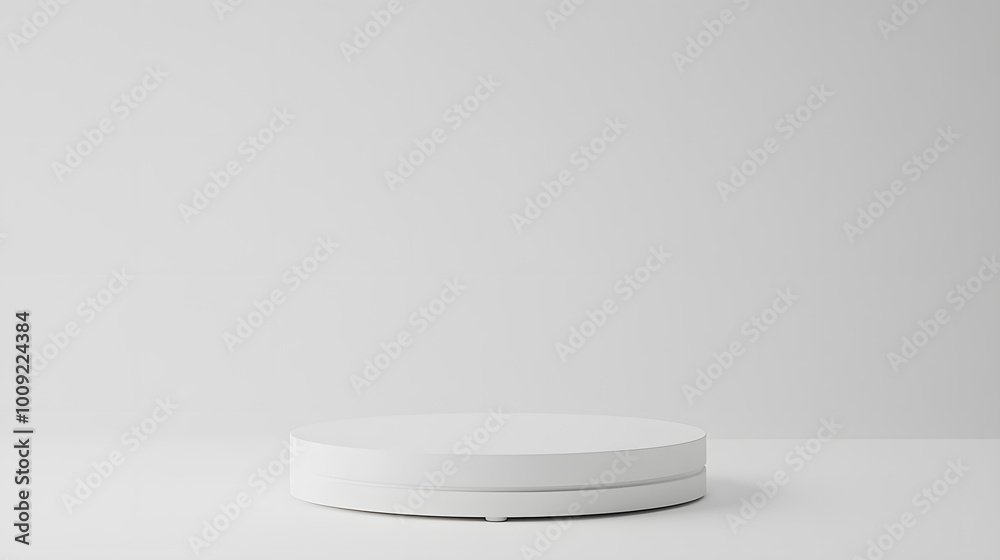 3d simple white round podium isolated on white background. Stage for product presentation mock up. 3d simple white round podium isolated on white background. Stage for product presentation mock up.