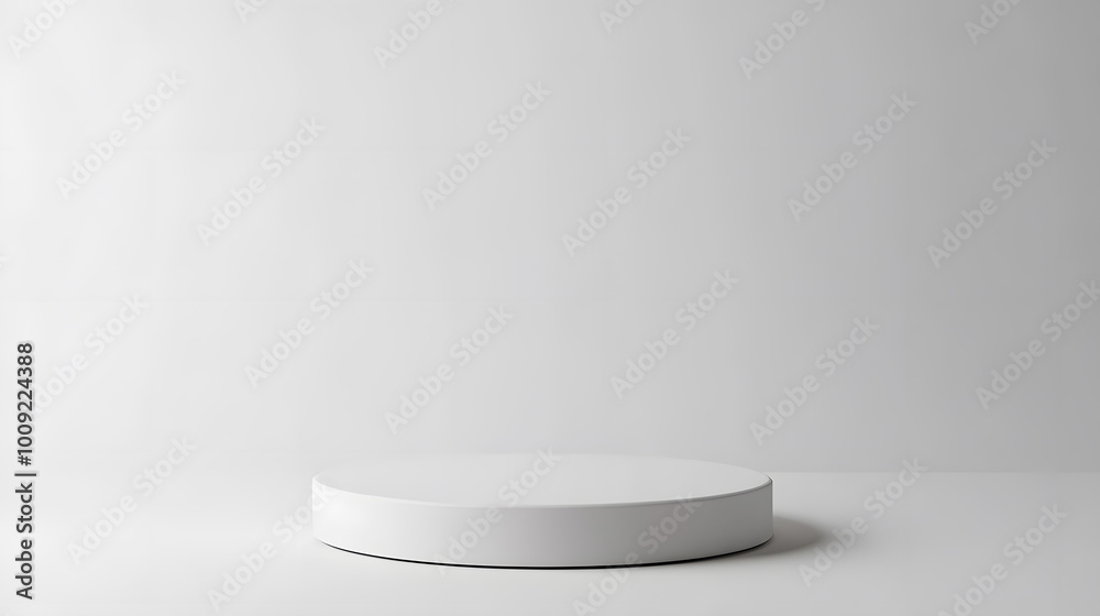 3d simple white round podium isolated on white background. Stage for product presentation mock up. 3d simple white round podium isolated on white background. Stage for product presentation mock up.