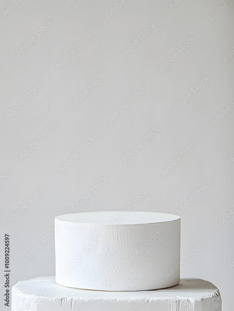 3d simple white round podium isolated on white background. Stage for product presentation mock up. 3d simple white round podium isolated on white background. Stage for product presentation mock up.