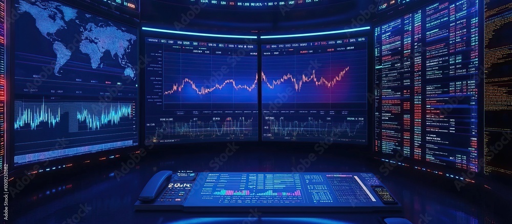 Obraz premium Trading Station - Financial Data