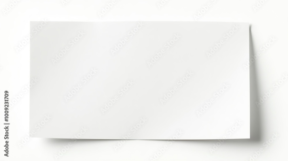 Blank white rectangular paper sticker label isolated on white background Blank white rectangular paper sticker label isolated on white background