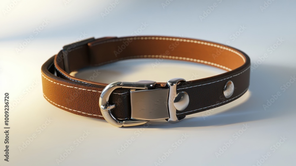 Stylish Leather Dog Collar with Buckle Closure Stylish Leather Dog Collar with Buckle Closure