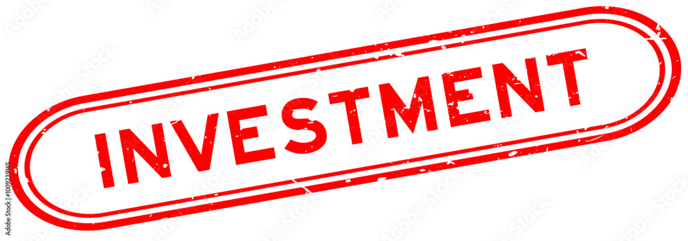 Grunge red investment word rubber seal stamp on white background Grunge red investment word rubber seal stamp on white background