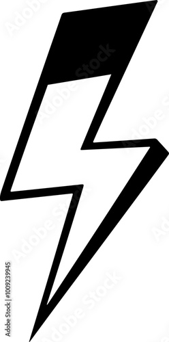 Black lightning bolt icon