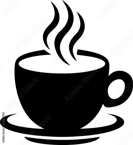 Steaming coffee cup icon