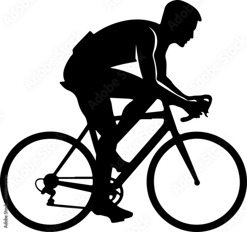 Cycling silhouette vector