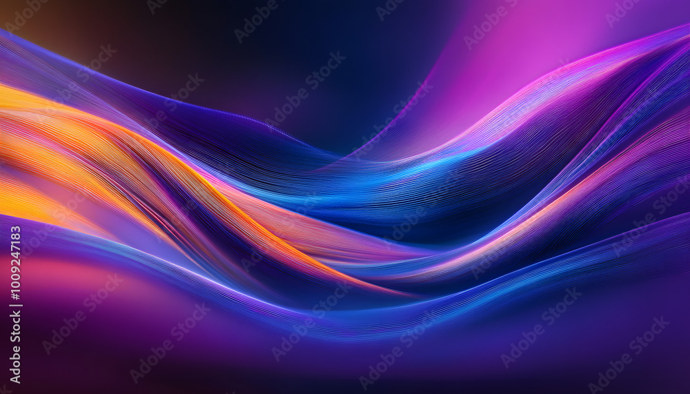 Neon Waves Background Neon Waves Background