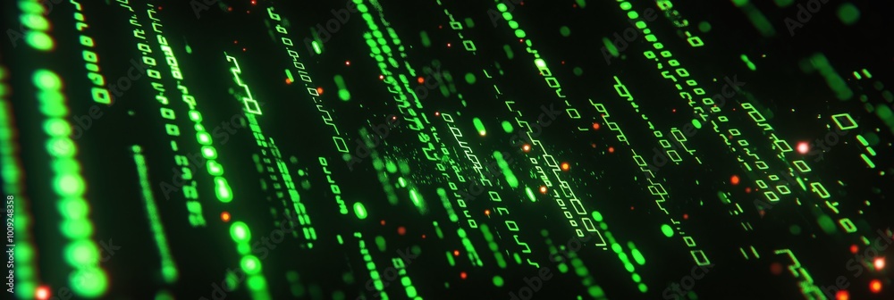 Digital matrix data flow: abstract tech background for innovation and encryption themes Digital matrix data flow: abstract tech background for innovation and encryption themes