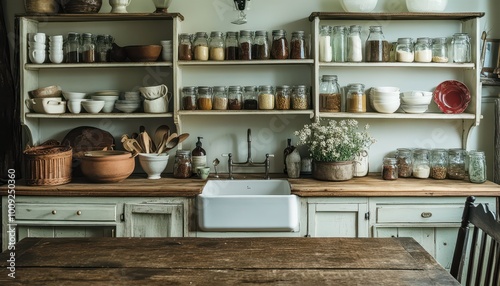 Rustic Farmhouse Kitchen with Vintage Charm