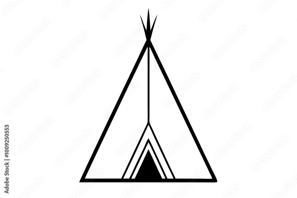 Camping tent icon vector, teepee silhouette, tipi vector
Camping tent icon vector, teepee silhouette, tipi vector