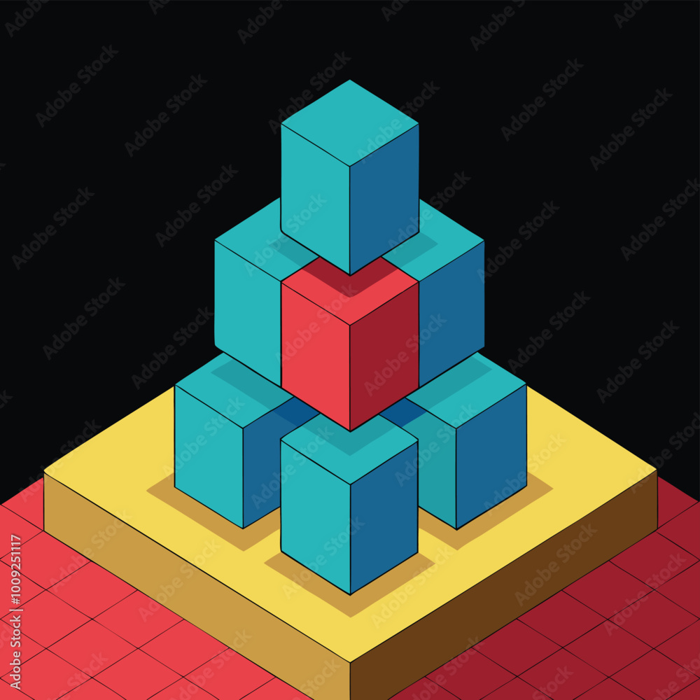 Obraz premium abstract background with cubes