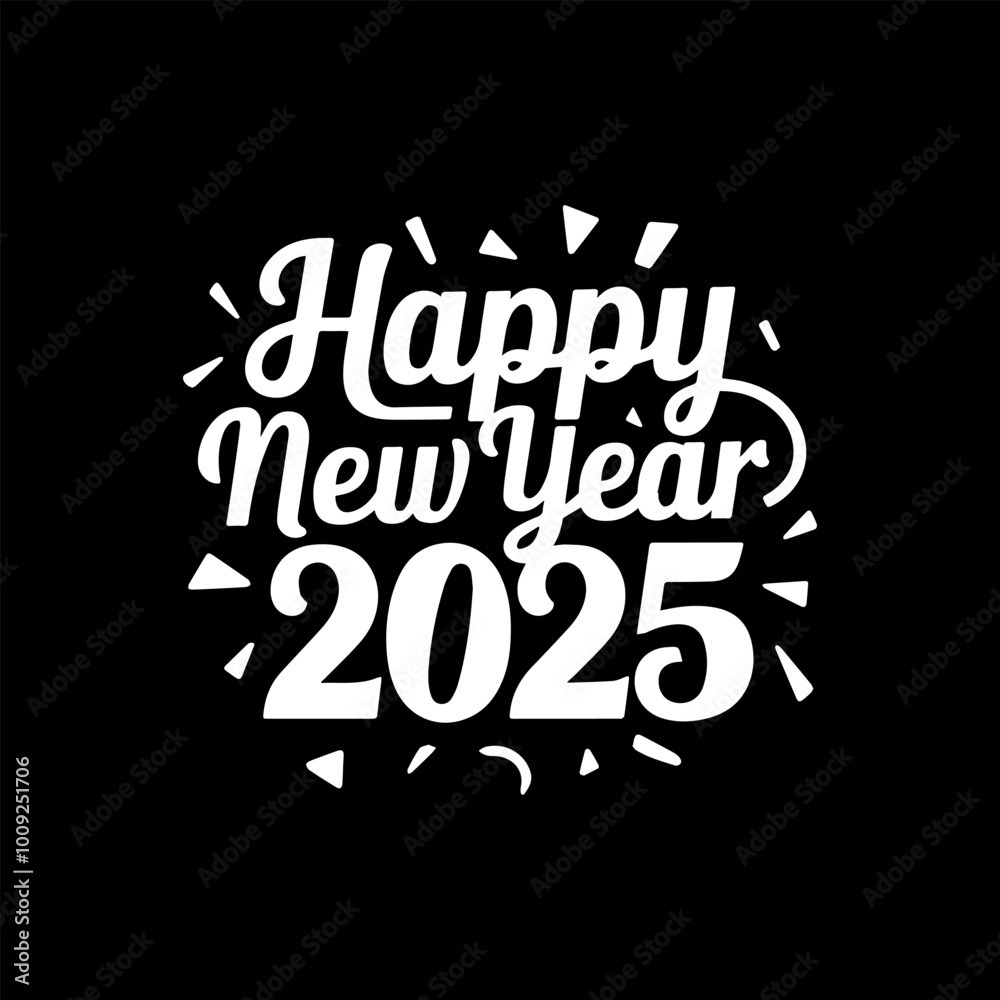 Obraz premium Unique Logo, vector, quote Designs for a Happy New Year 2025