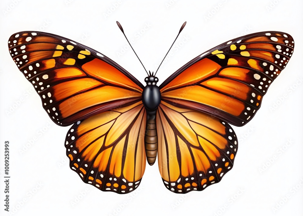 Fototapeta premium Elegant Monarch Butterfly SVG Design for Crafting, Scrapbooking, and Digital Projects in Vector Format