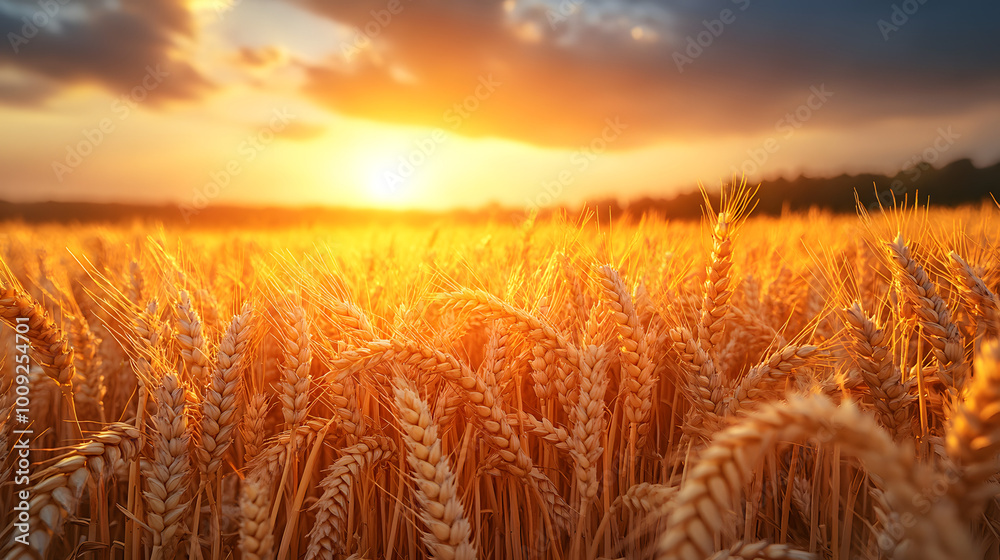 A stunning golden wheat field bathed in sunlight, with bright rays shining through the wheat stalks, creating a warm and inviting scene that captures the beauty of nature during harvest season. The go A stunning golden wheat field bathed in sunlight, with bright rays shining through the wheat stalks, creating a warm and inviting scene that captures the beauty of nature during harvest season. The go