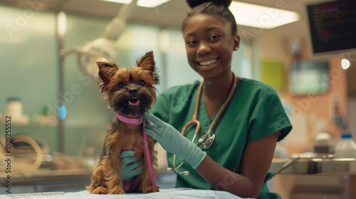Portrait of an African American female young medical student