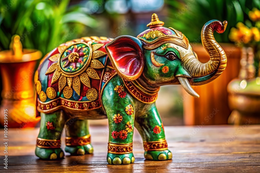 Elegant Statuette of an Elephant Perfect for Home Decor and Symbolizing Strength and Wisdom Elegant Statuette of an Elephant Perfect for Home Decor and Symbolizing Strength and Wisdom