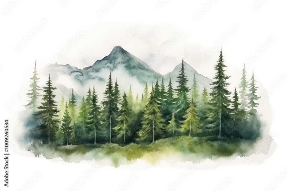 Fototapeta premium Forest landscape mountain outdoors.