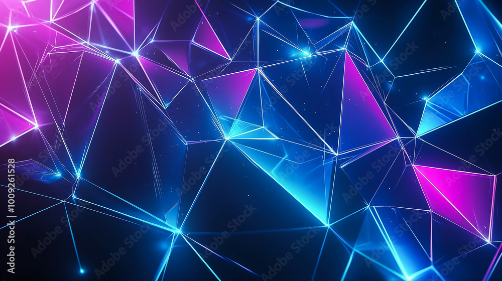 Abstract Network Connections in Futuristic Digital Design Abstract Network Connections in Futuristic Digital Design