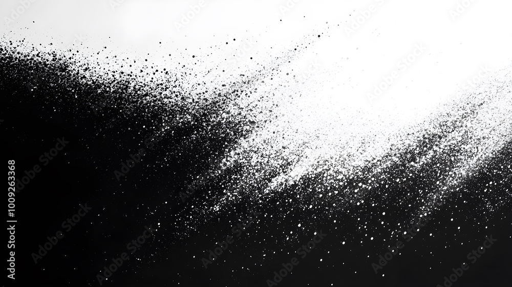 The white background contrasts with the grunge style black. The white background contrasts with the grunge style black.