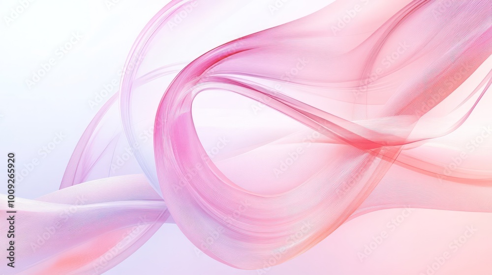 Abstract pink and white waves on a light background. Abstract pink and white waves on a light background.