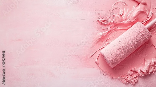   A pink background with a tube of toothpaste on top of another tube of toothpaste