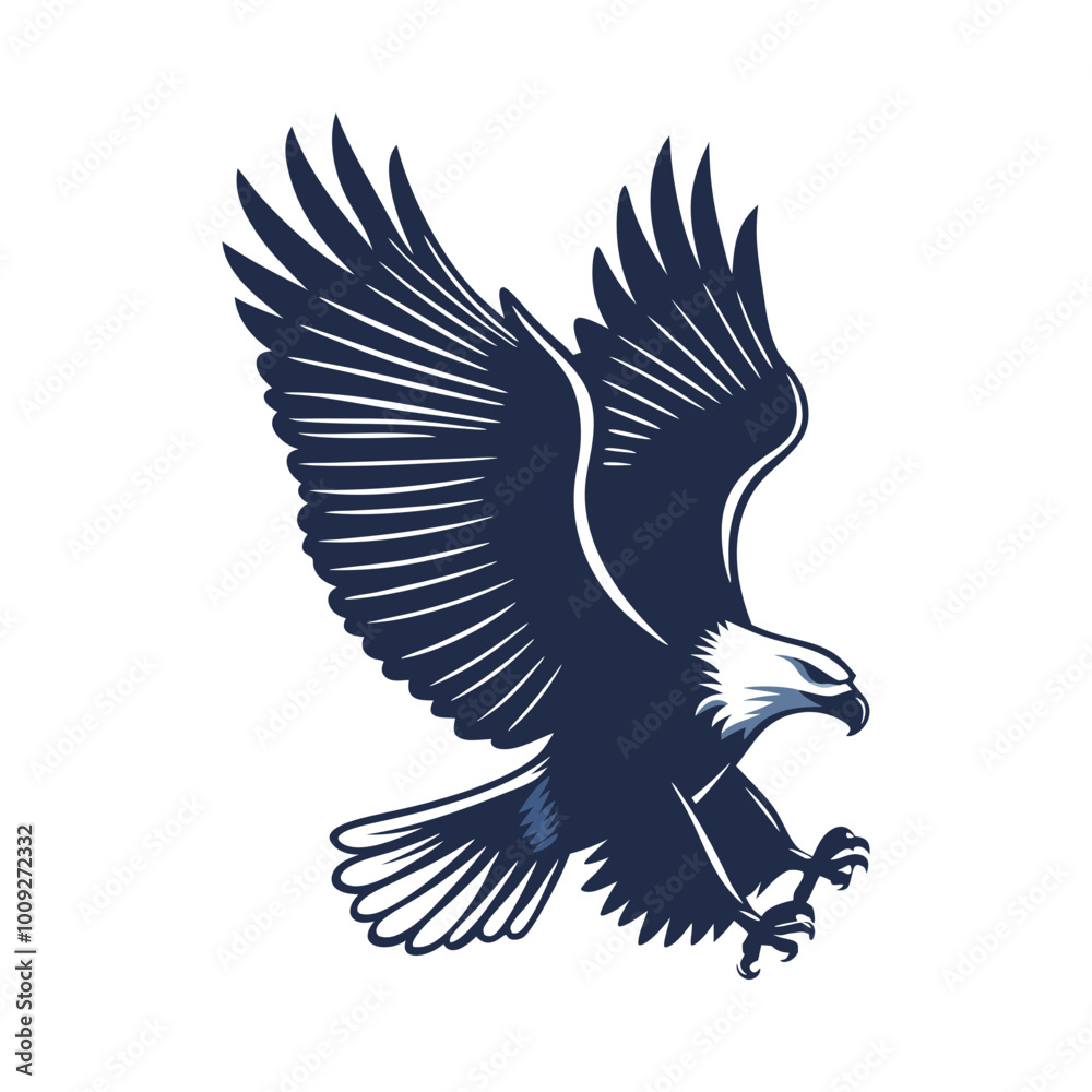 Obraz premium Eagle with wings vector illustration 