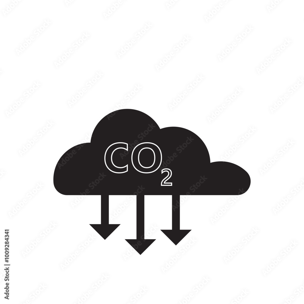 co2 gas carbon dioxide icon mark in filled style co2 gas carbon dioxide icon mark in filled style
