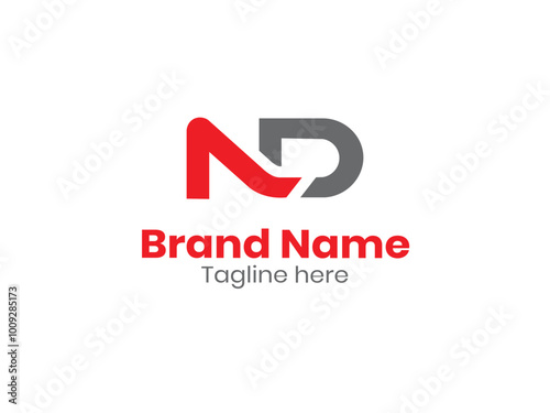 Letter ND logo design template vector illustration