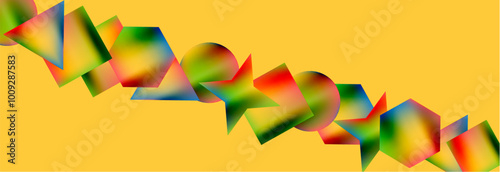 Fluid color geometric shapes abstract background. Vector Illustration For Wallpaper, Banner, Background, Card, Book Illustration, landing page